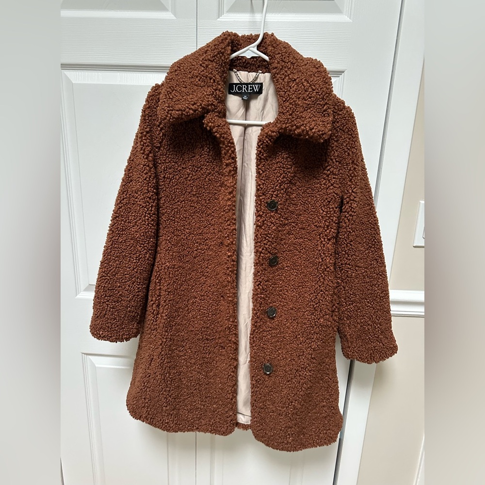 J. Crew Women’s Brown Teddy Coat NWOT